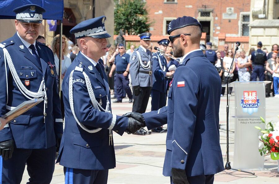 Wojewódzkie obchody święta policji w Krakowie. Fot. Janusz Ślęzak (IPN)