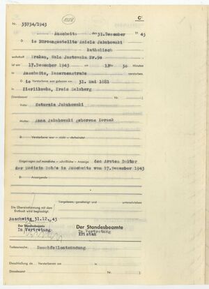 Kopia ze zbiorów Państwowego Muzeum Auschwitz-Birkenau