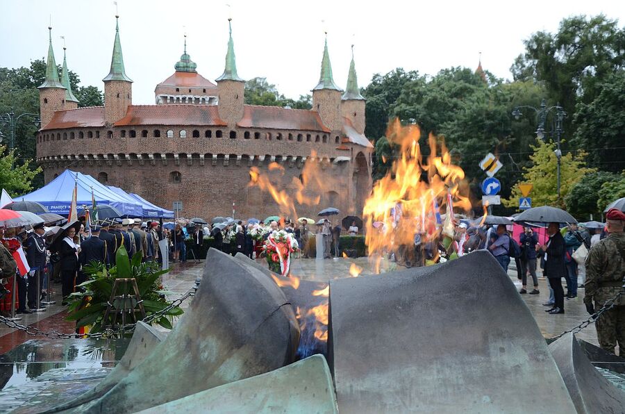 Krakowskie uroczystości w 79. rocznicę wybuchu powstania warszawskiego. Fot. Janusz Ślęzak (IPN)