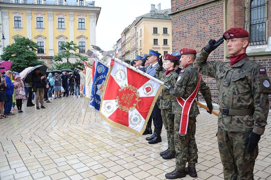 Krakowskie uroczystości w 79. rocznicę wybuchu powstania warszawskiego. Fot. Janusz Ślęzak (IPN)