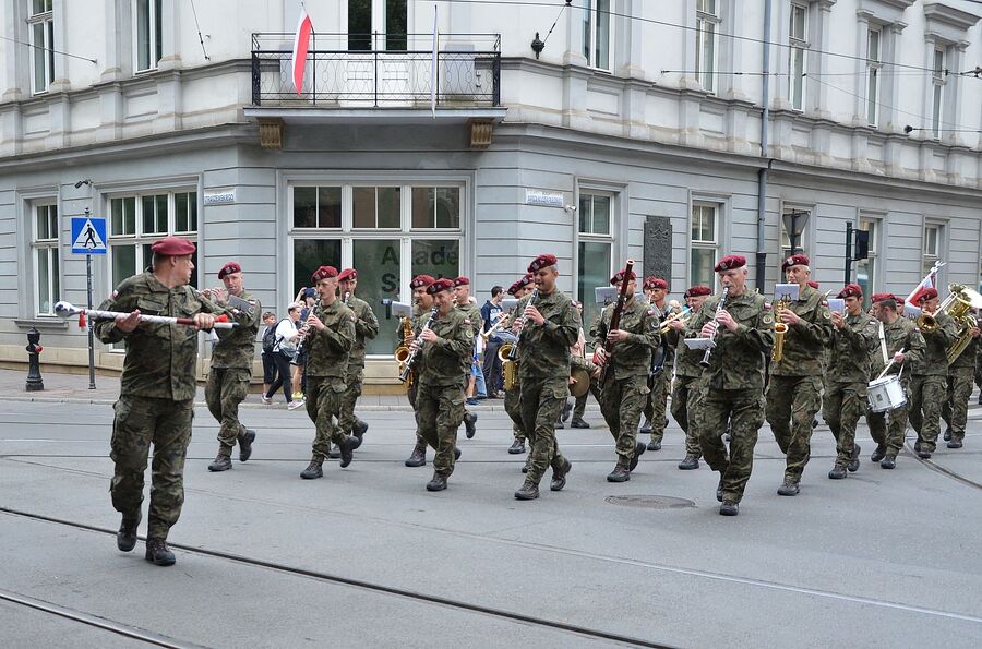 LVIII Marsz Szlakiem Pierwszej Kompanii Kadrowej. Uroczystości w Krakowie. Fot. Janusz Ślęzak (IPN)