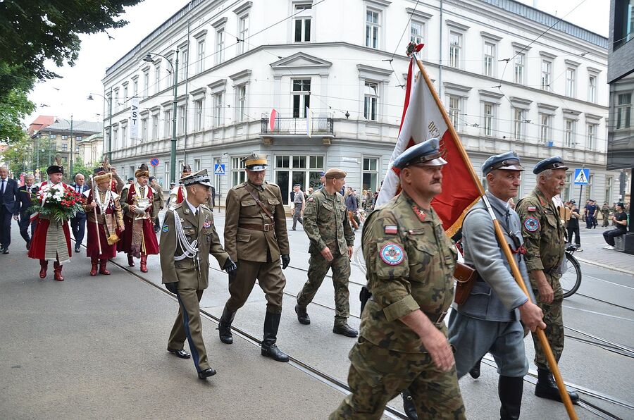 LVIII Marsz Szlakiem Pierwszej Kompanii Kadrowej. Uroczystości w Krakowie. Fot. Janusz Ślęzak (IPN)