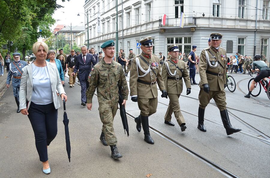LVIII Marsz Szlakiem Pierwszej Kompanii Kadrowej. Uroczystości w Krakowie. Fot. Janusz Ślęzak (IPN)