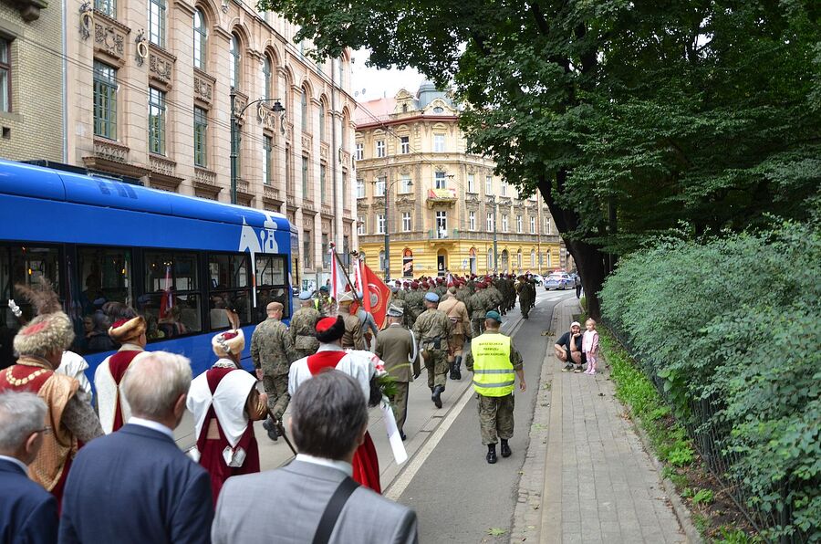 LVIII Marsz Szlakiem Pierwszej Kompanii Kadrowej. Uroczystości w Krakowie. Fot. Janusz Ślęzak (IPN)