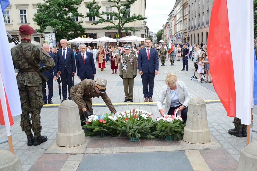LVIII Marsz Szlakiem Pierwszej Kompanii Kadrowej. Uroczystości w Krakowie. Fot. Janusz Ślęzak (IPN)