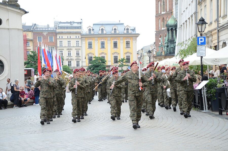 LVIII Marsz Szlakiem Pierwszej Kompanii Kadrowej. Uroczystości w Krakowie. Fot. Janusz Ślęzak (IPN)
