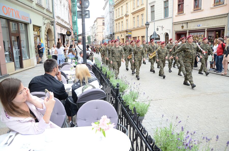 LVIII Marsz Szlakiem Pierwszej Kompanii Kadrowej. Uroczystości w Krakowie. Fot. Janusz Ślęzak (IPN)