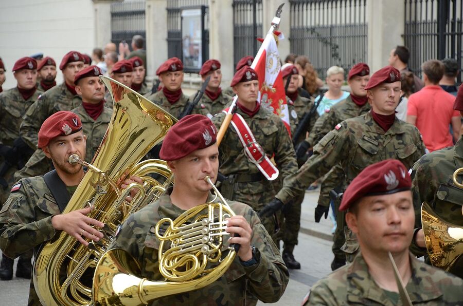 LVIII Marsz Szlakiem Pierwszej Kompanii Kadrowej. Uroczystości w Krakowie. Fot. Janusz Ślęzak (IPN)