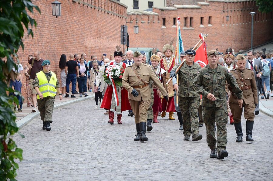 LVIII Marsz Szlakiem Pierwszej Kompanii Kadrowej. Uroczystości w Krakowie. Fot. Janusz Ślęzak (IPN)