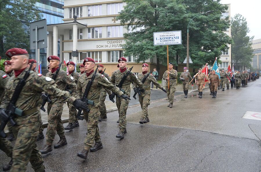 LVIII Marsz Szlakiem Pierwszej Kompanii Kadrowej. Fot. Janusz Ślęzak (IPN)