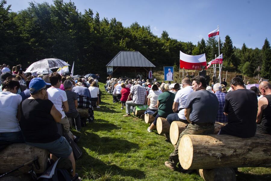 Uroczystości na Hali Łabowskiej. Fot. Agnieszka Masłowska (IPN)