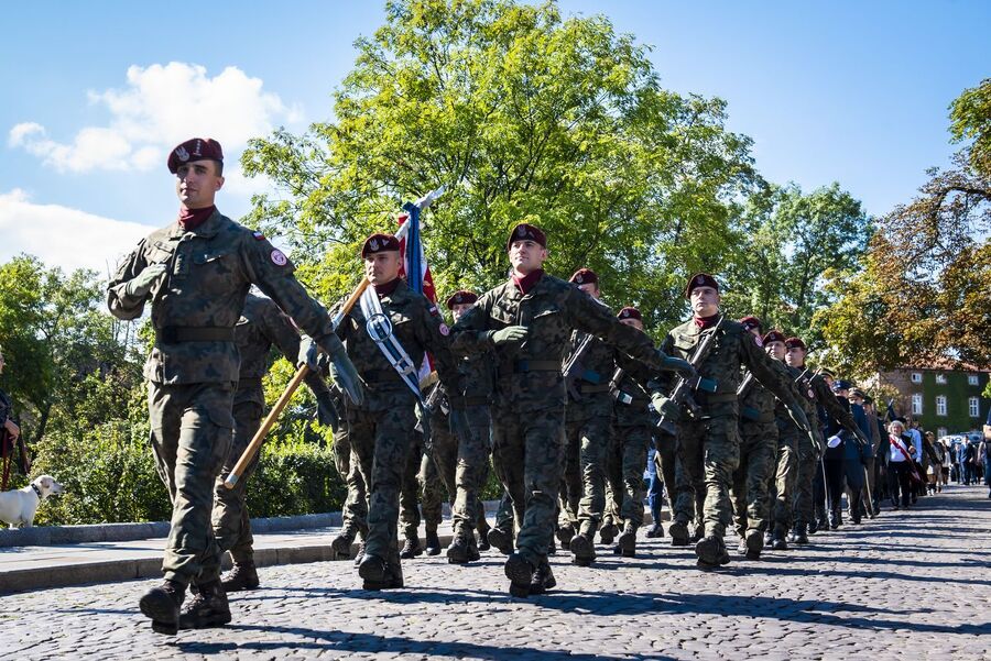 Kraków. Uroczystości w 84. rocznicę agresji Związku Sowieckiego na Polskę. Fot. Agnieszka Masłowska (IPN)