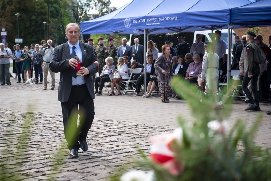 Kraków. Uroczystości w 84. rocznicę agresji Związku Sowieckiego na Polskę. Fot. Agnieszka Masłowska (IPN)