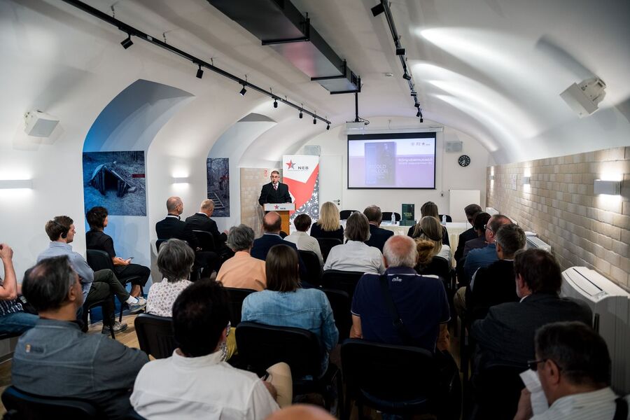 Prezentacja albumu o rtm. Pileckim w Budapeszcie. Fot. NEB