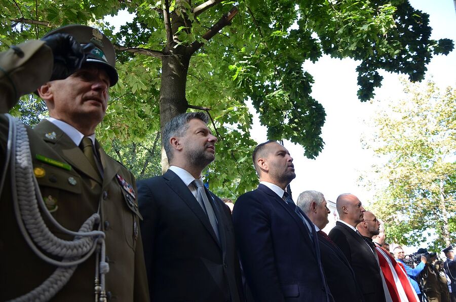 W Nowym Sączu odsłonięto tablicę upamiętniającą ppłk. Mariana Chodackiego. Fot. Janusz Ślęzak (IPN)