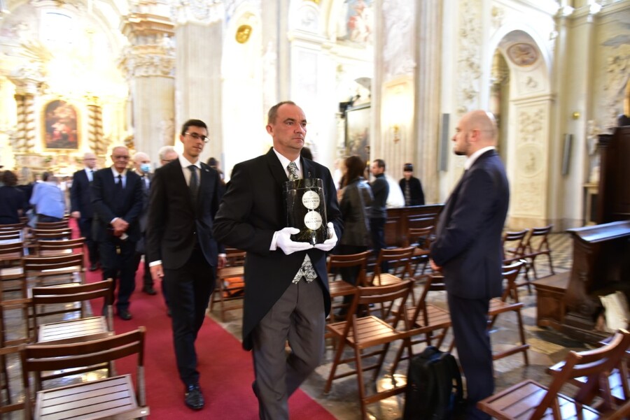 Kraków. Powtórny pochówek prof. Aleksandra Brücknera. Fot. Żaneta Wierzgacz (IPN)