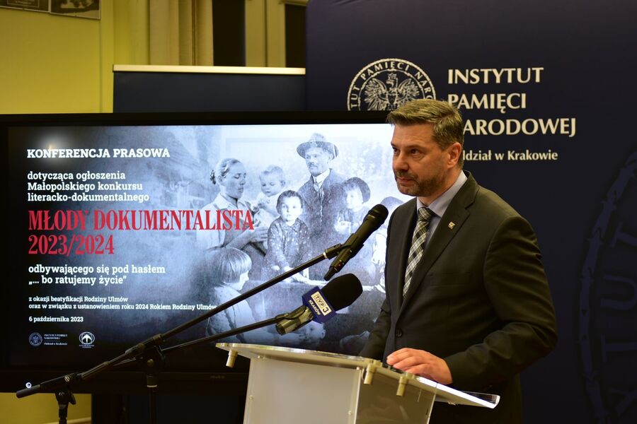 Inauguracja małopolskiego konkursu „Młody dokumentalista 2023/2024”. Fot. Żaneta Wierzgacz (IPN)