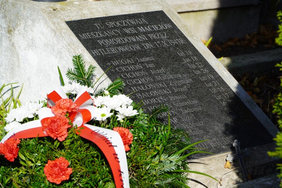 Zbrodnie żandarmerii niemieckiej w Maciejowie. Fot. Żaneta Wierzgacz (IPN)