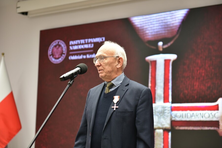 Uroczystość wręczenia Krzyży Wolności i Solidarności. Fot. Żaneta Wierzgacz (IPN)