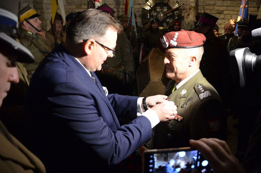 Krakowskie obchody 156. rocznicy urodzin Józefa Piłsudskiego. Fot. Janusz Ślęzak (IPN)