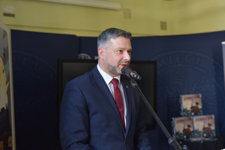 Premiera gry planszowej IPN „Cichociemni. Spadochroniarze AK”. Fot. Żaneta Wierzgacz (IPN)