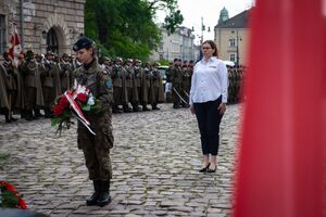 Dzień Pamięci Ofiar Zbrodni Katyńskiej. Uroczystości w Krakowie. Fot. Agnieszka Masłowska (IPN)