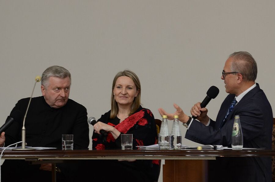 Dyskusja „Ks. Michał Rapacz. Kapłan, męczennik, ofiara komunizmu”. Fot. Janusz Ślęzak (IPN)